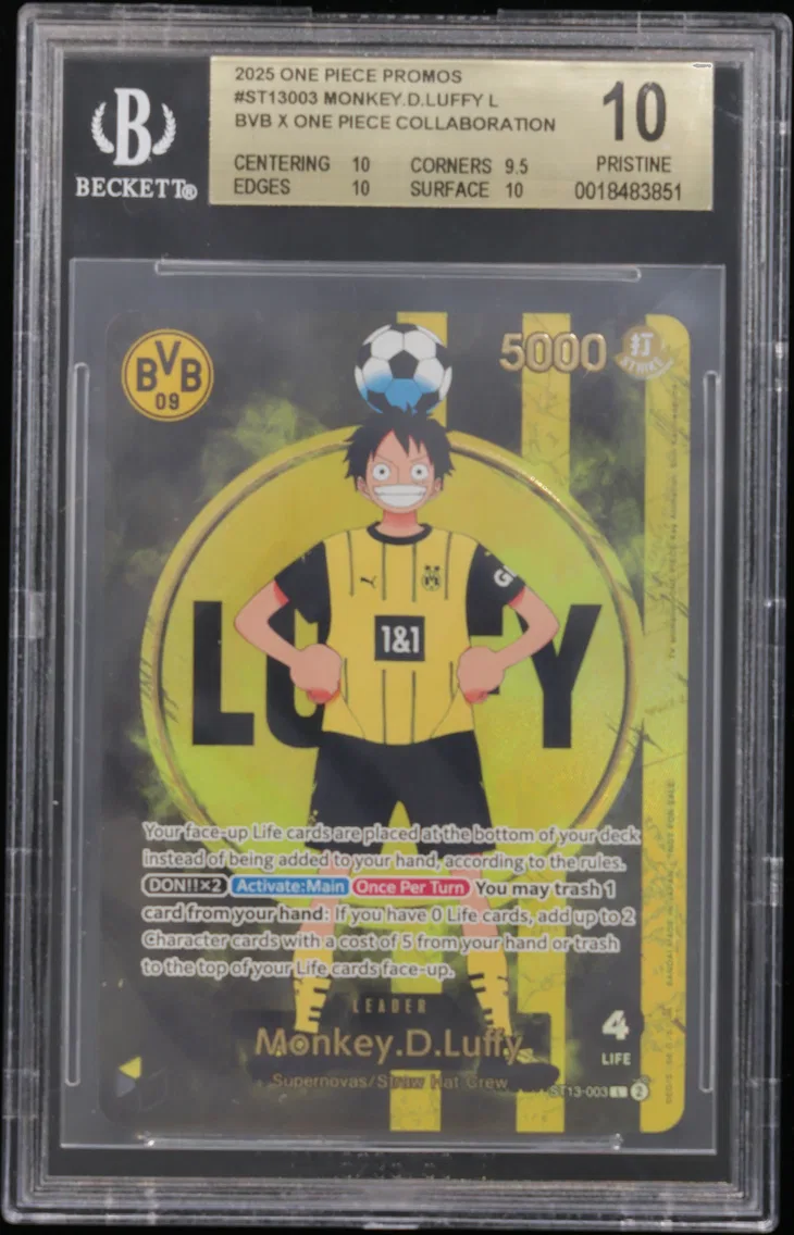 2025 #ST13003 Monkey.D.Luffy L/(BVB x ONE PIECE Collaboration) BGS 10 One Piece Card Game Promos
