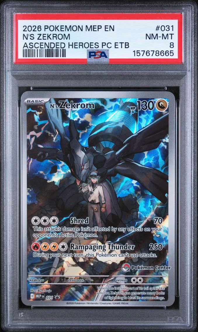 2026 #031 N's Zekrom PSA 8 Mep EN-Me Black Star Promo